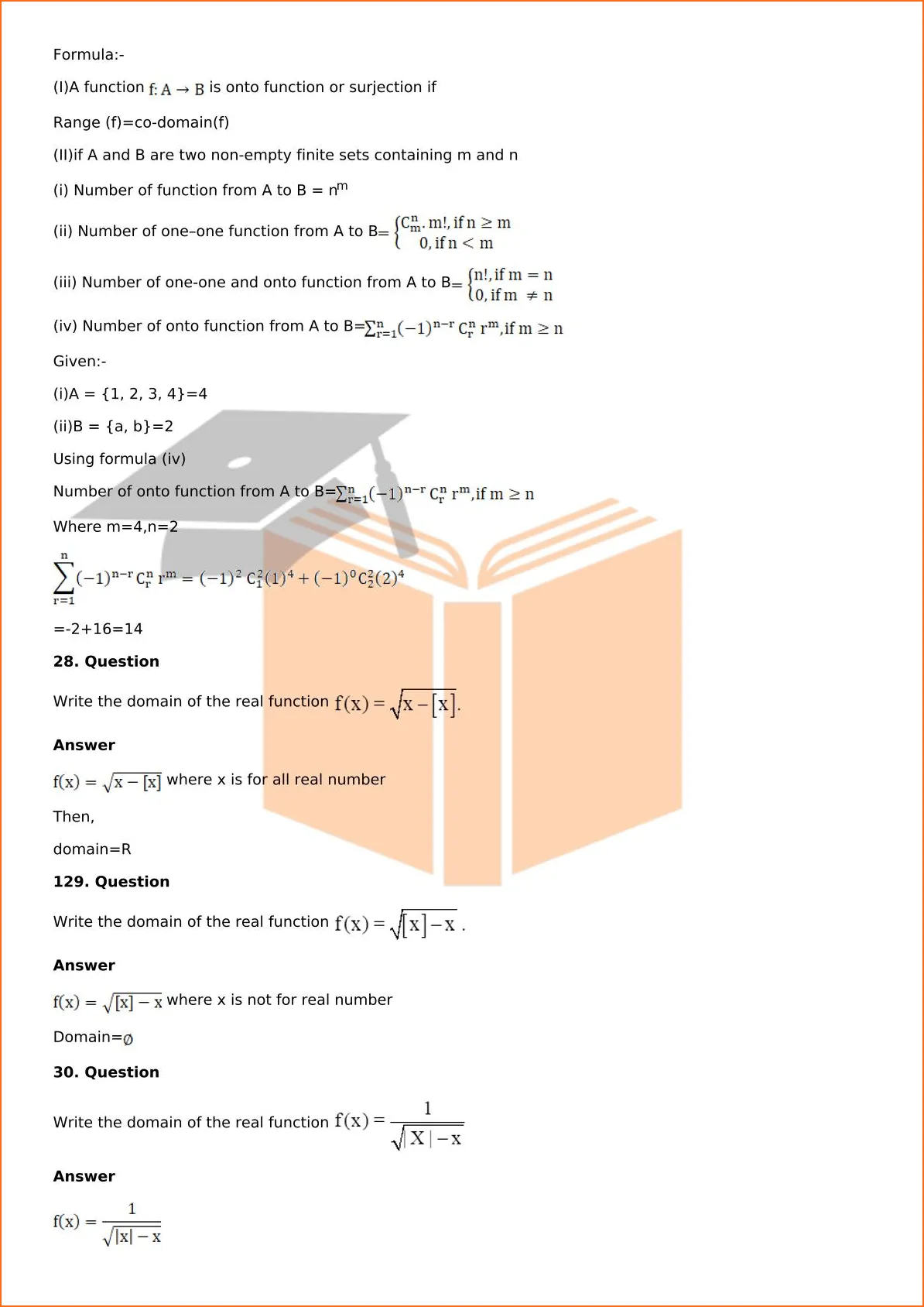 RD Sharma Solutions For Class 12 Maths Chapter 2 Functions