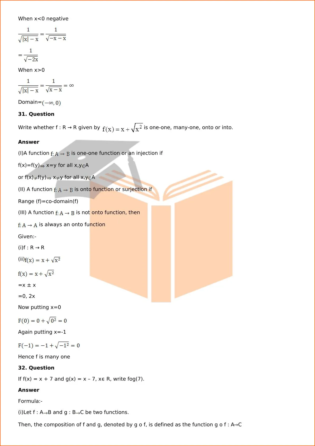 RD Sharma Solutions For Class 12 Maths Chapter 2 Functions