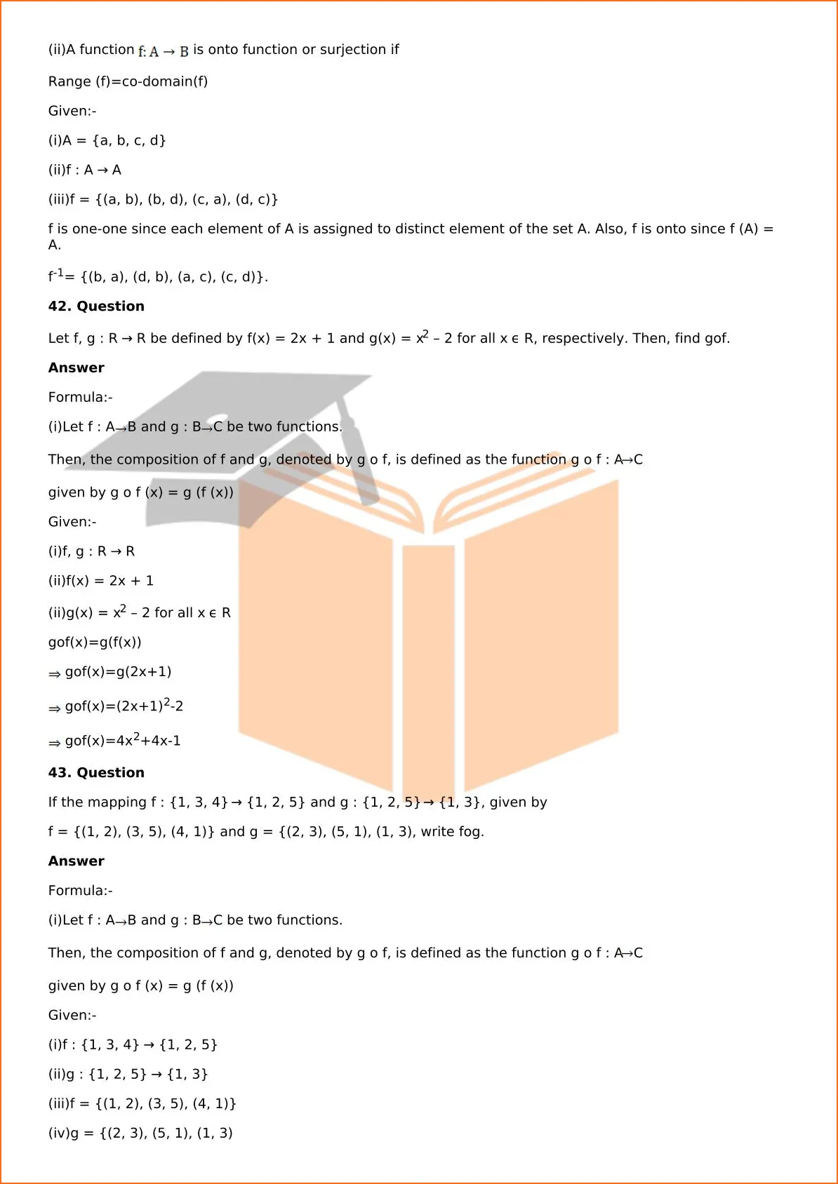 RD Sharma Solutions For Class 12 Maths Chapter 2 Functions