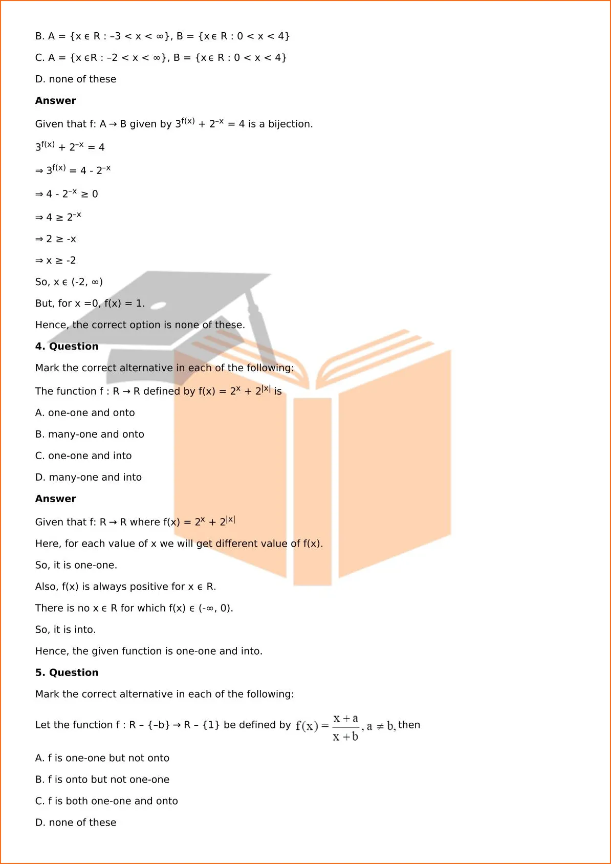 RD Sharma Solutions For Class 12 Maths Chapter 2 Functions