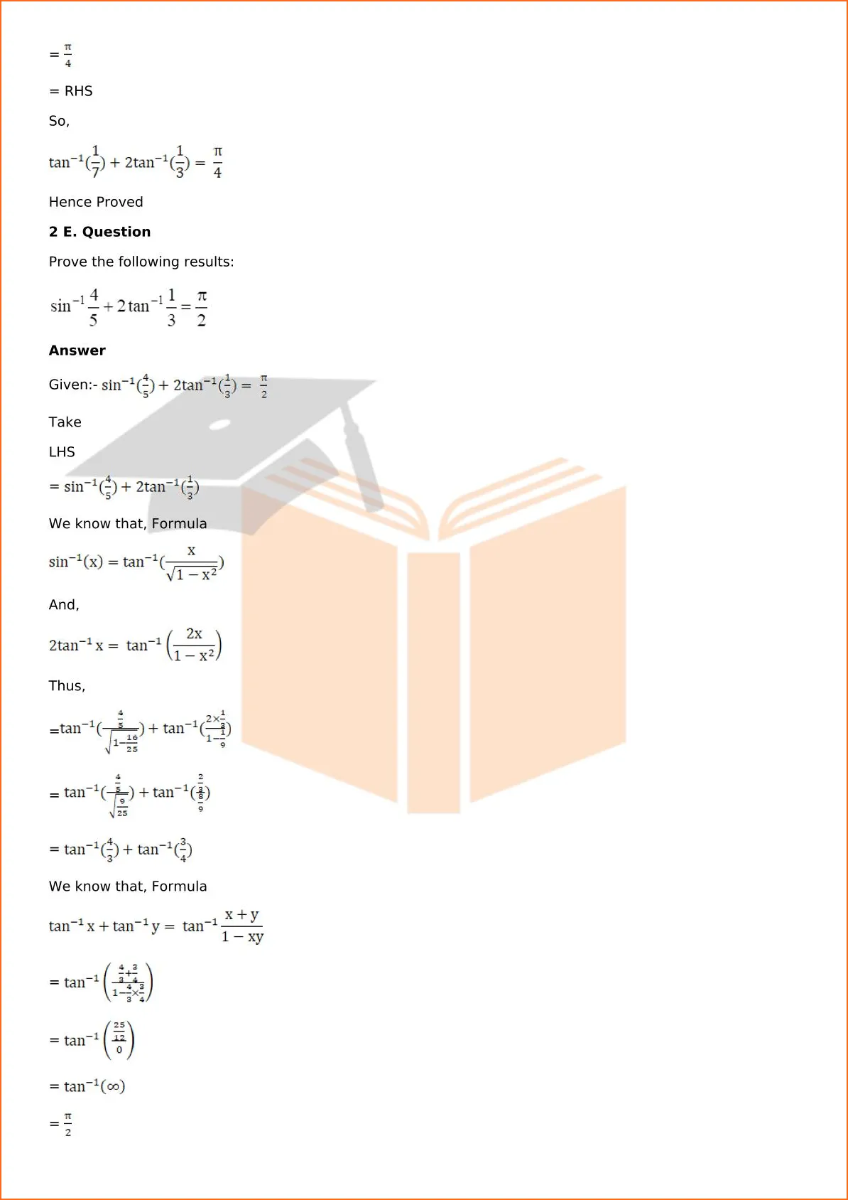 RD Sharma Solutions For Class 12 Maths Chapter 4 Inverse Trigonometric Functions