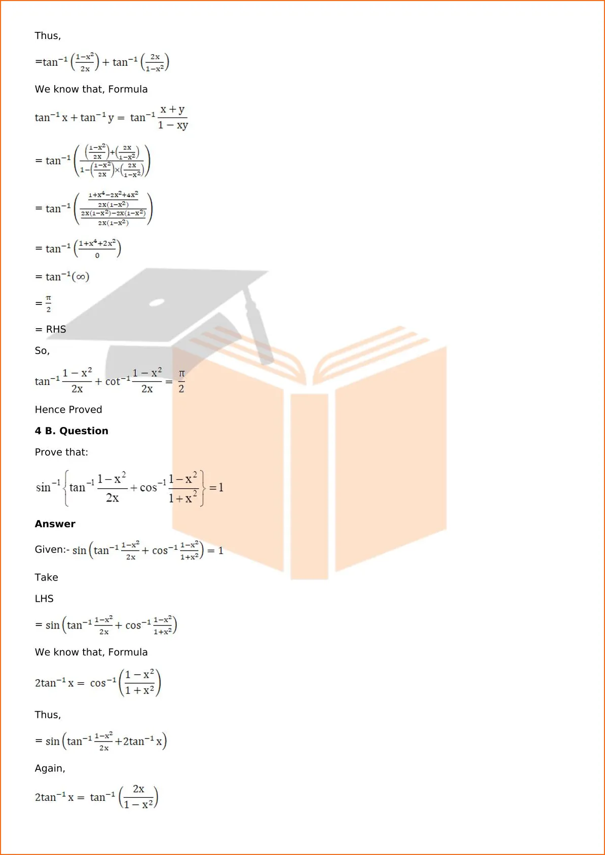 RD Sharma Solutions For Class 12 Maths Chapter 4 Inverse Trigonometric Functions