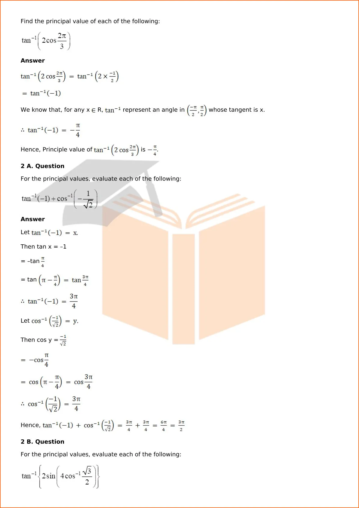 RD Sharma Solutions For Class 12 Maths Chapter 4 Inverse Trigonometric Functions