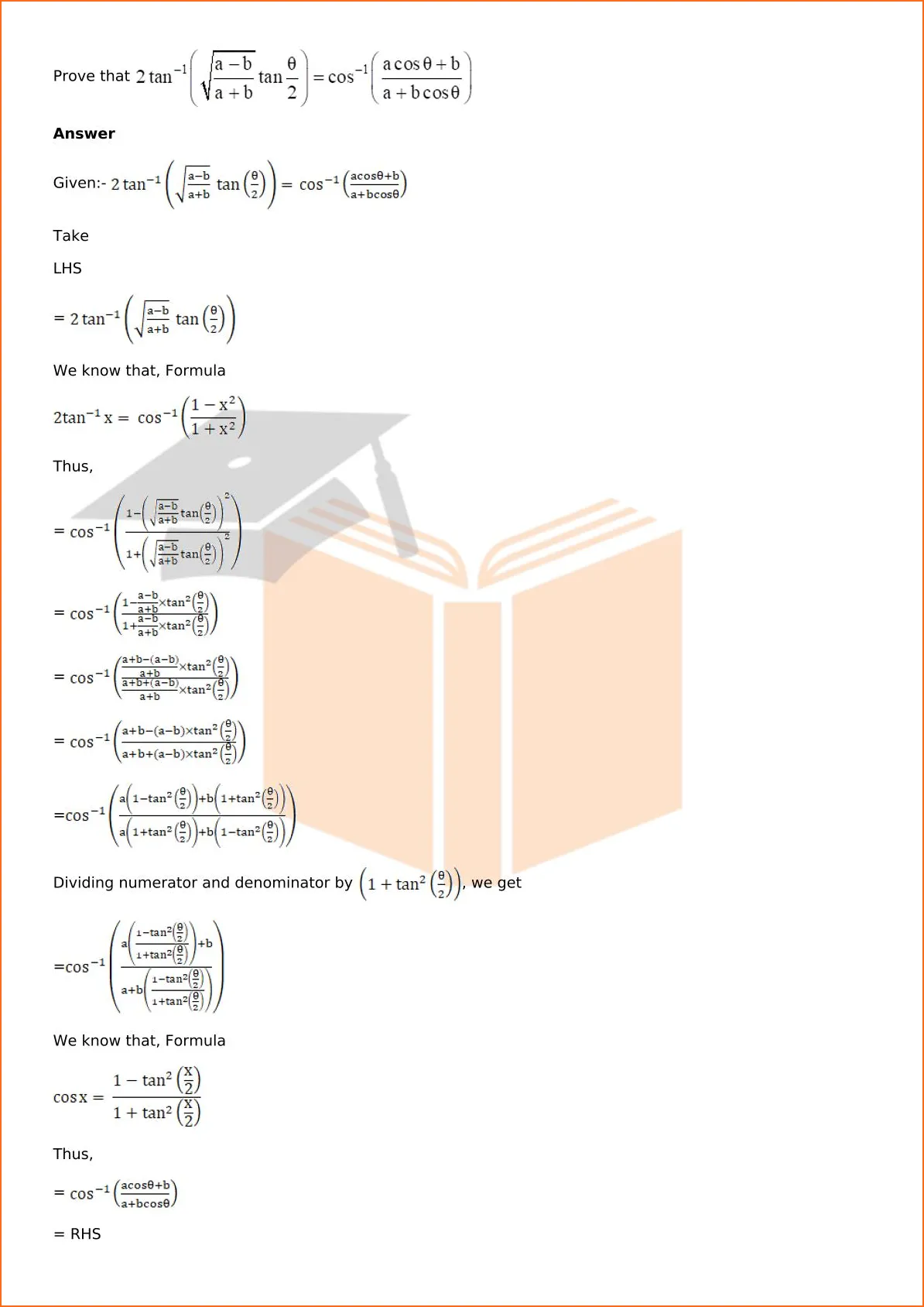 RD Sharma Solutions For Class 12 Maths Chapter 4 Inverse Trigonometric Functions