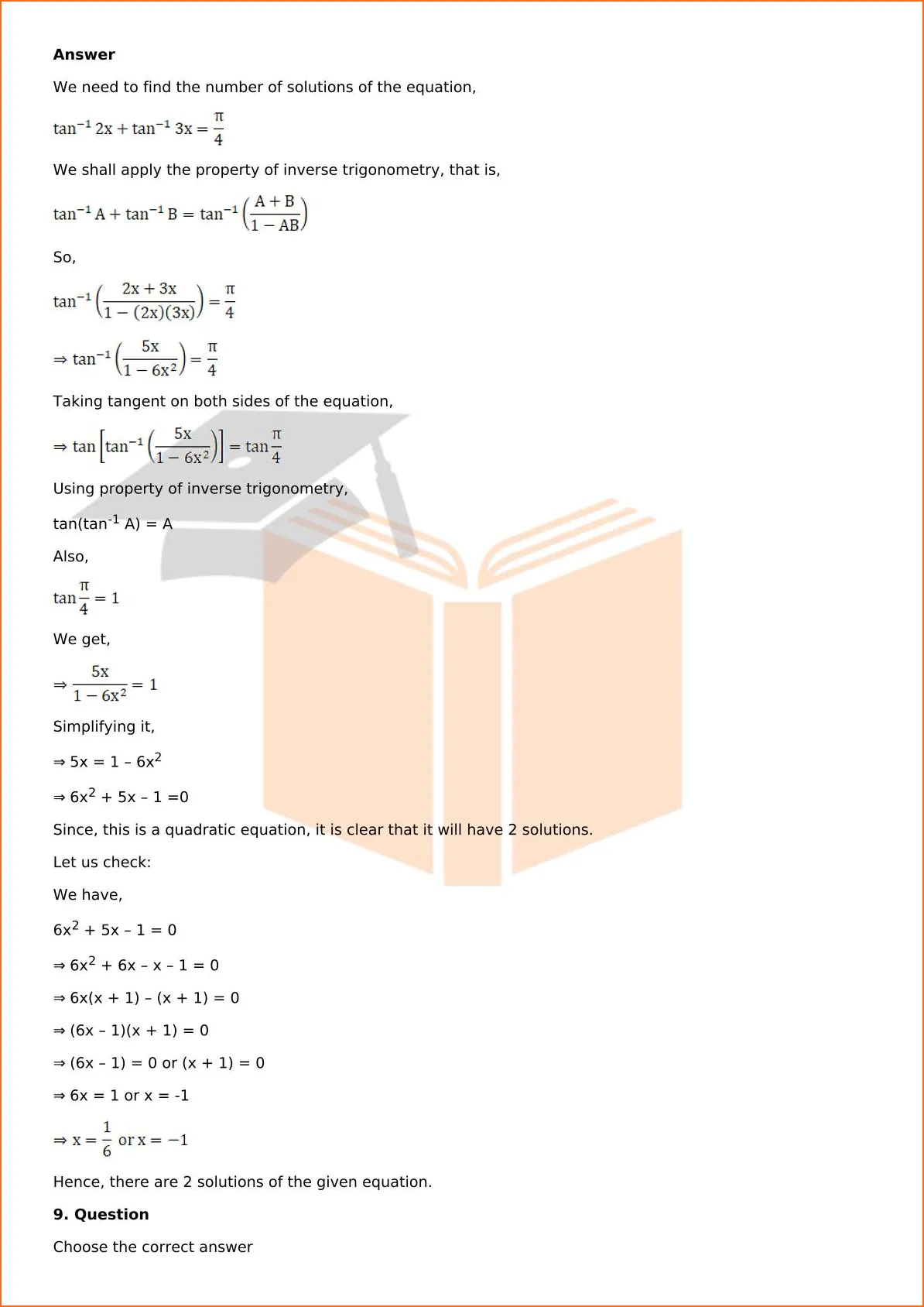 RD Sharma Solutions For Class 12 Maths Chapter 4 Inverse Trigonometric Functions