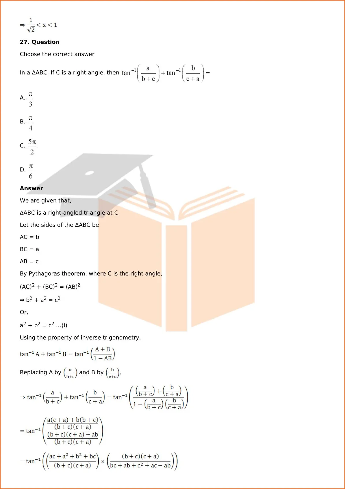 RD Sharma Solutions For Class 12 Maths Chapter 4 Inverse Trigonometric Functions