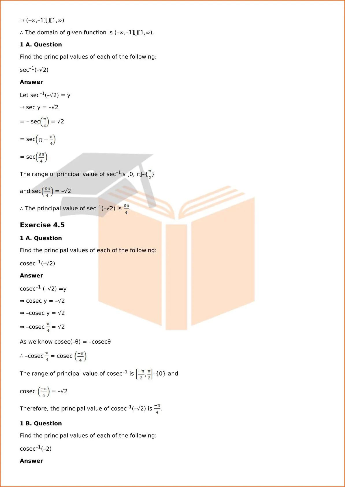 RD Sharma Solutions For Class 12 Maths Chapter 4 Inverse Trigonometric Functions