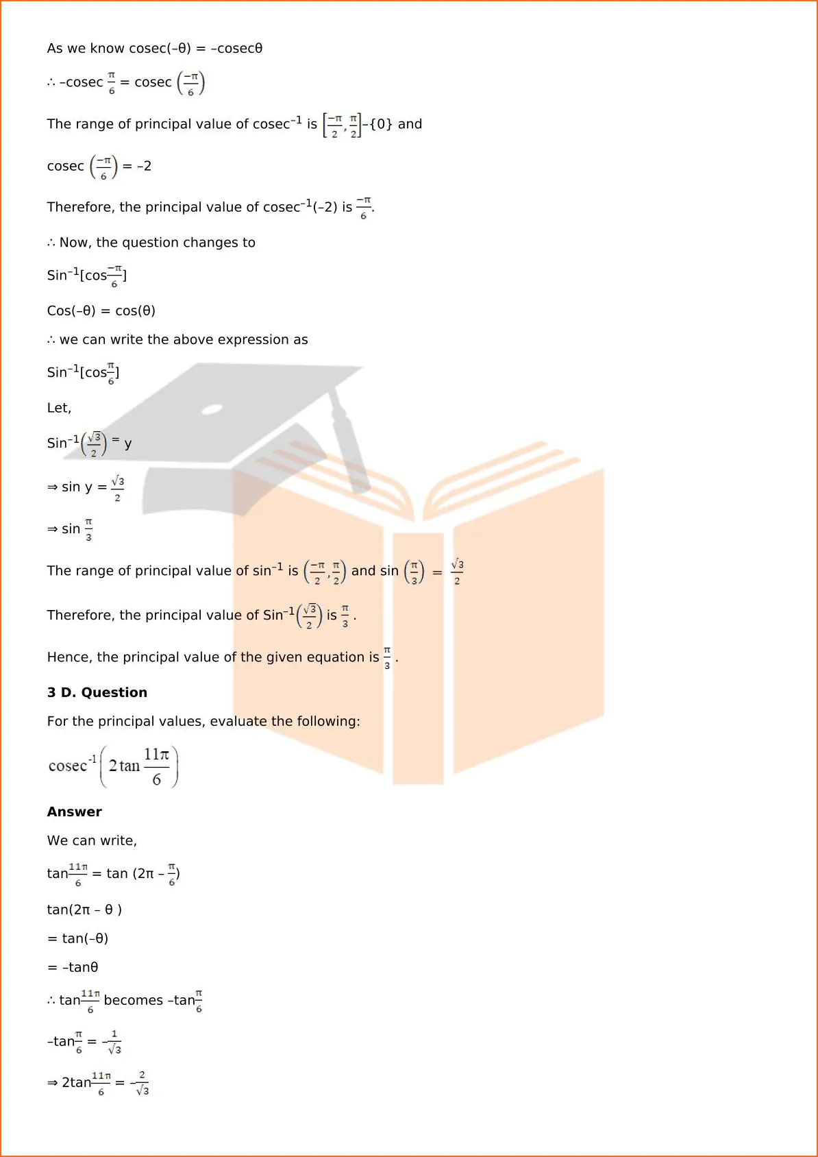 RD Sharma Solutions For Class 12 Maths Chapter 4 Inverse Trigonometric Functions