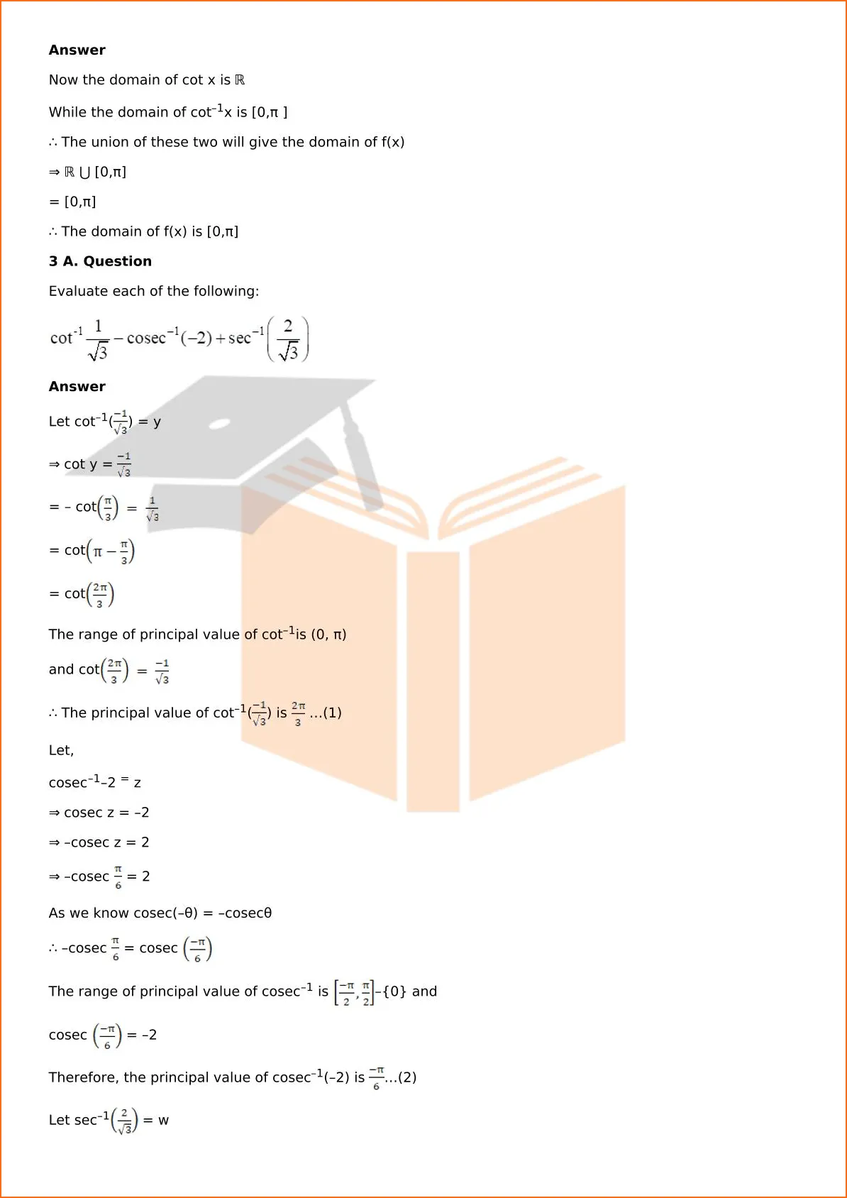 RD Sharma Solutions For Class 12 Maths Chapter 4 Inverse Trigonometric Functions