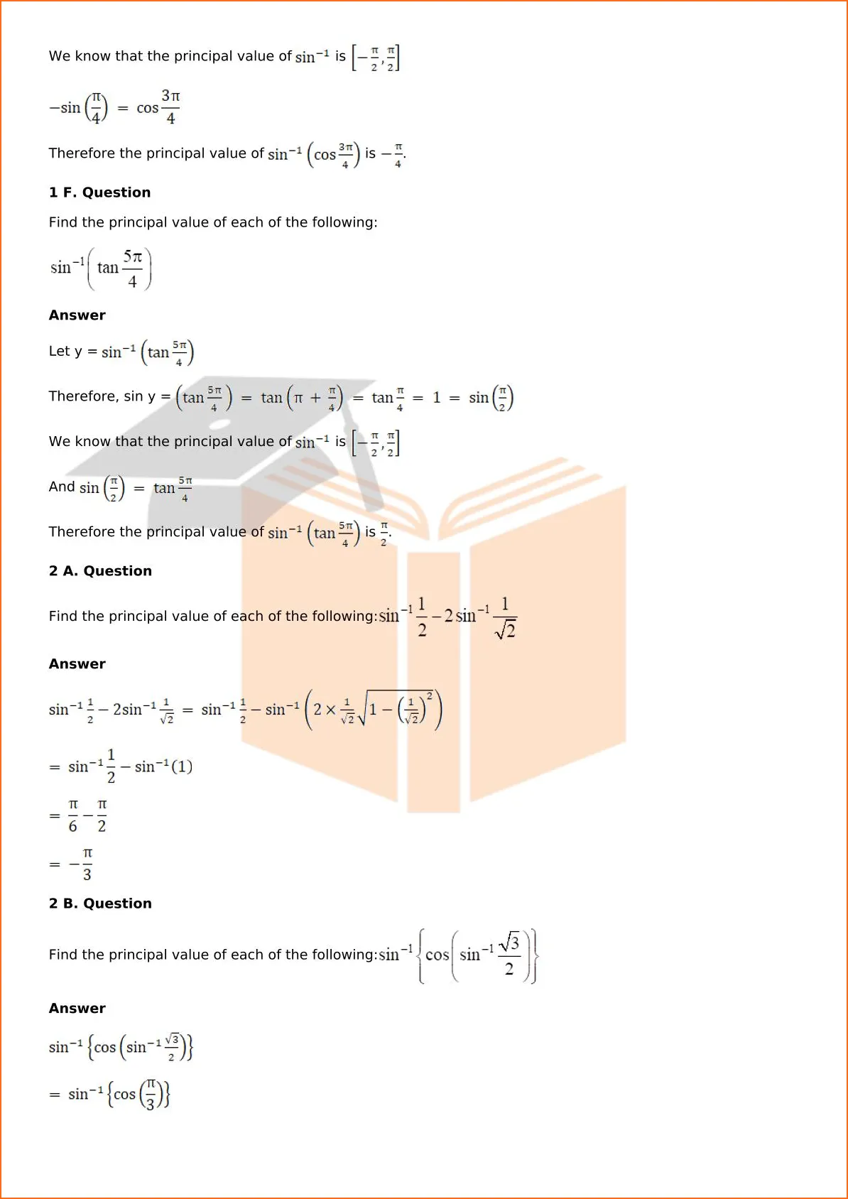 RD Sharma Solutions For Class 12 Maths Chapter 4 Inverse Trigonometric Functions