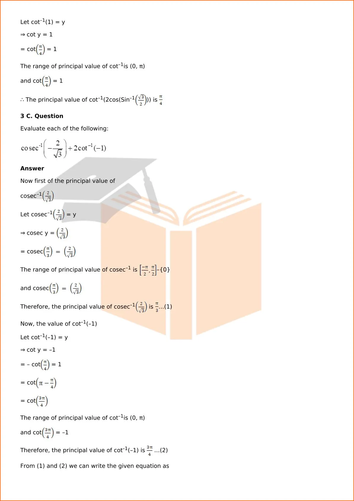 RD Sharma Solutions For Class 12 Maths Chapter 4 Inverse Trigonometric Functions