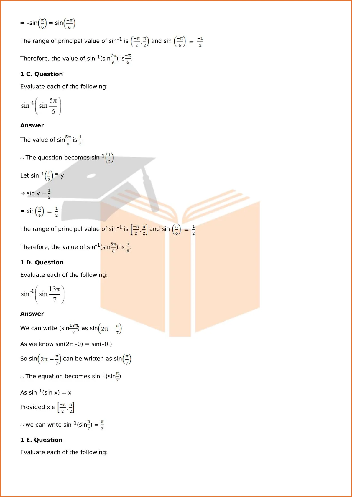 RD Sharma Solutions For Class 12 Maths Chapter 4 Inverse Trigonometric Functions