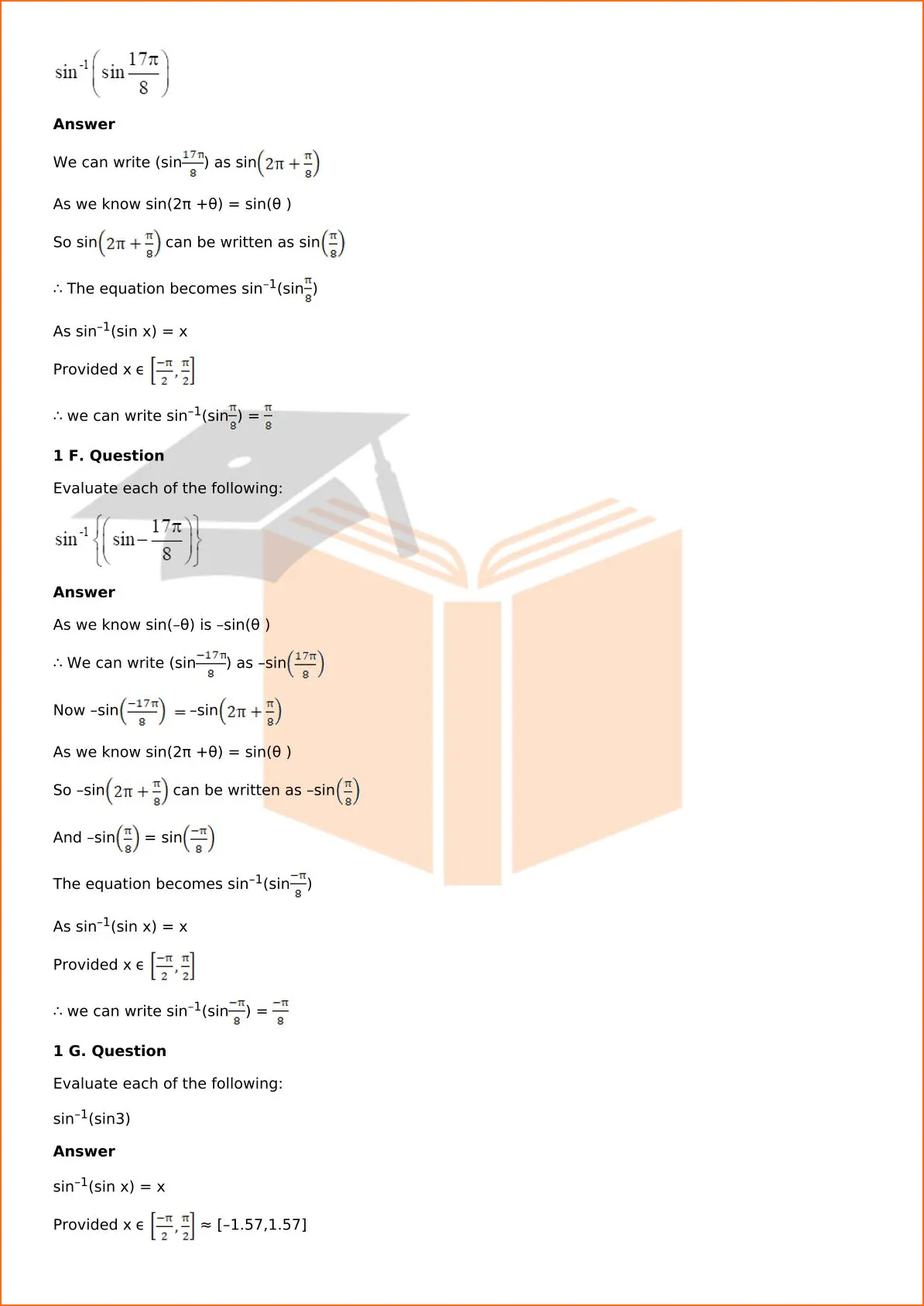 RD Sharma Solutions For Class 12 Maths Chapter 4 Inverse Trigonometric Functions