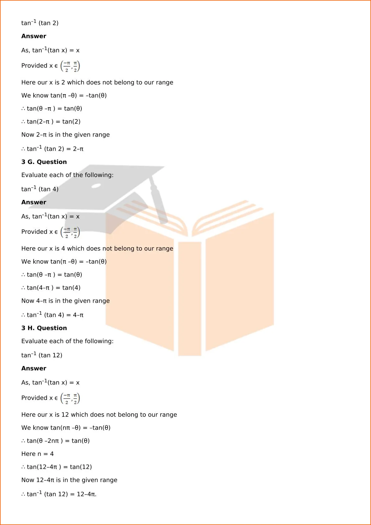 RD Sharma Solutions For Class 12 Maths Chapter 4 Inverse Trigonometric Functions