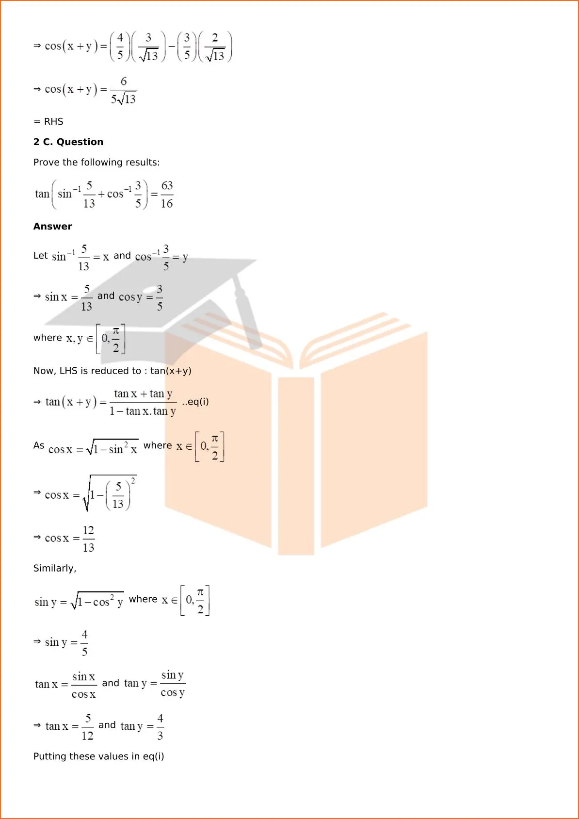 RD Sharma Solutions For Class 12 Maths Chapter 4 Inverse Trigonometric Functions