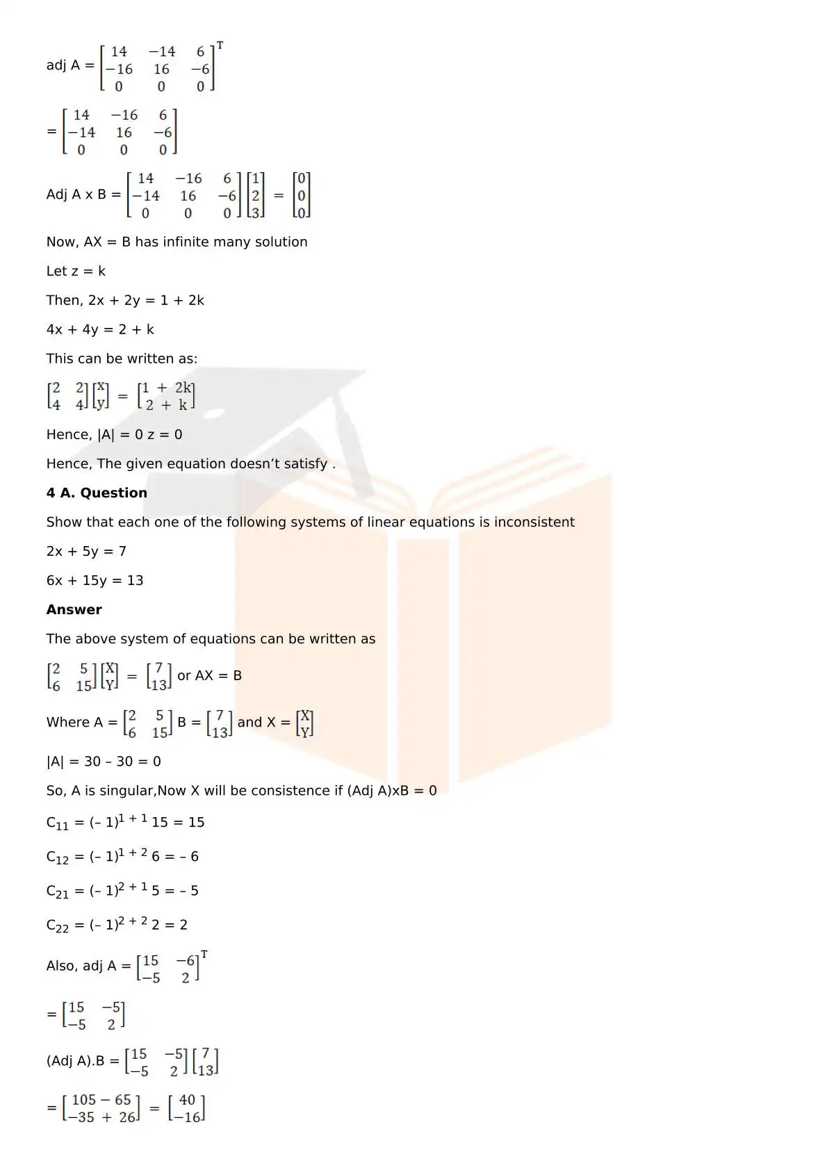 RD Sharma Solutions For Class 12 Maths Chapter 8 Solution Of Simultaneous Linear Equations