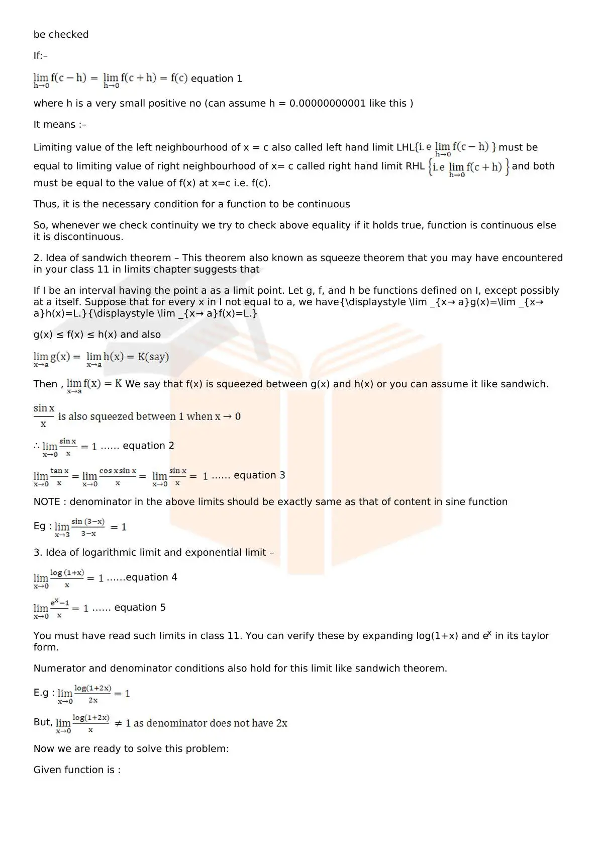 RD Sharma Solutions For Class 12 Maths Chapter 9 Continuity