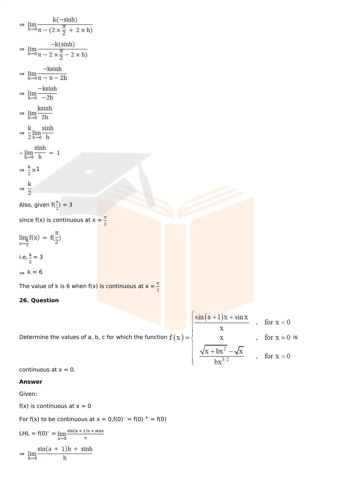 RD Sharma Solutions For Class 12 Maths Chapter 9 Continuity