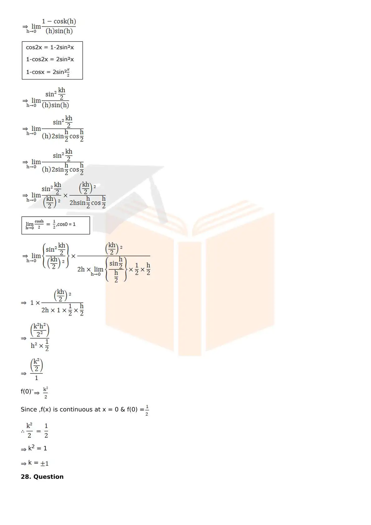 RD Sharma Solutions For Class 12 Maths Chapter 9 Continuity