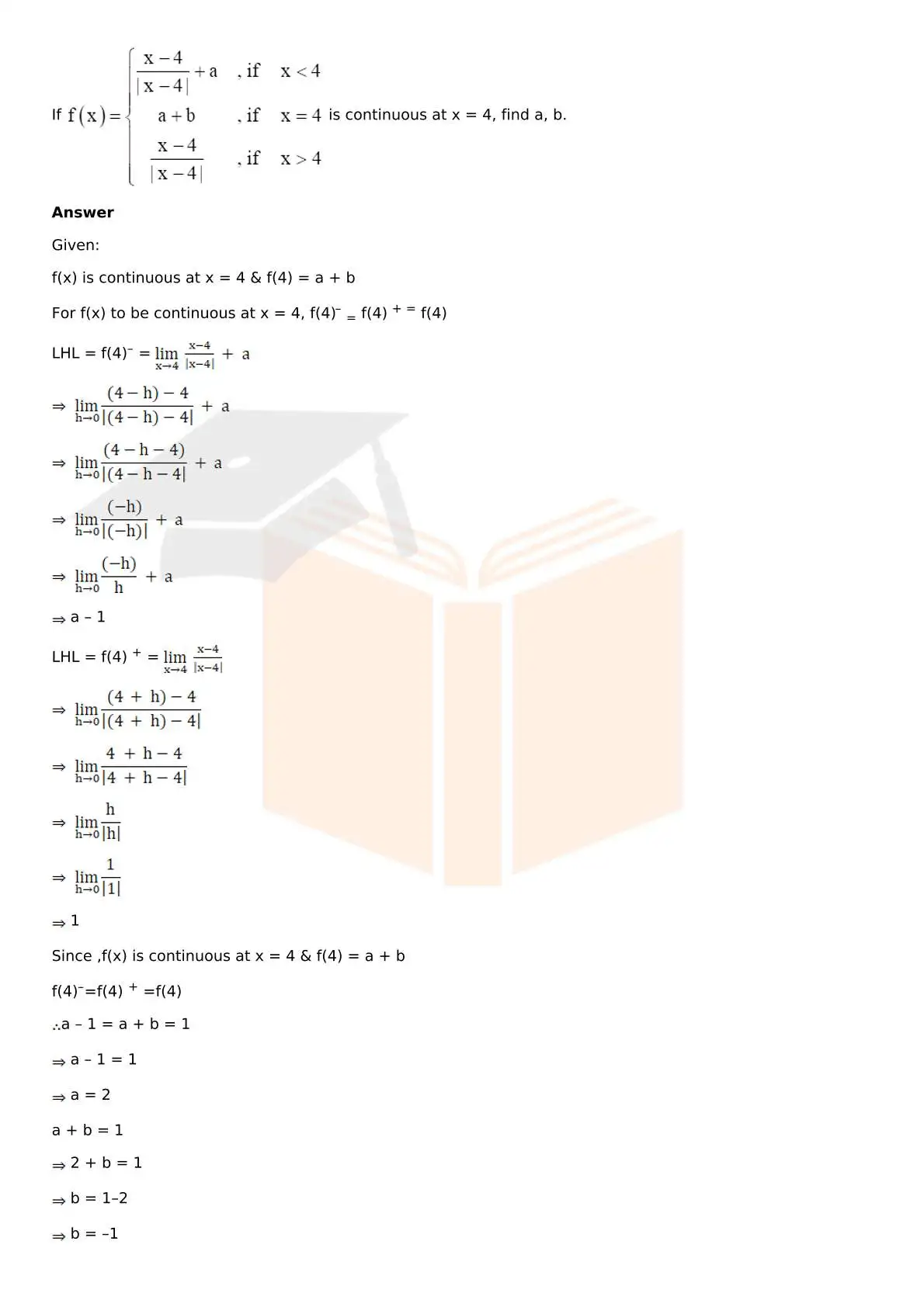 RD Sharma Solutions For Class 12 Maths Chapter 9 Continuity