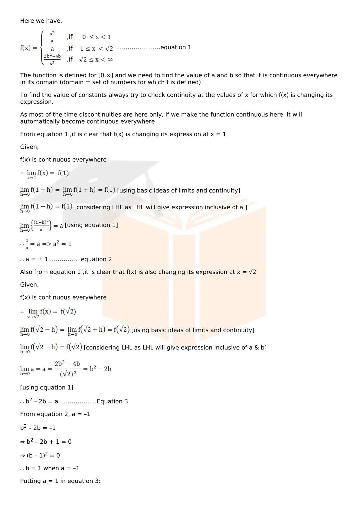 RD Sharma Solutions For Class 12 Maths Chapter 9 Continuity