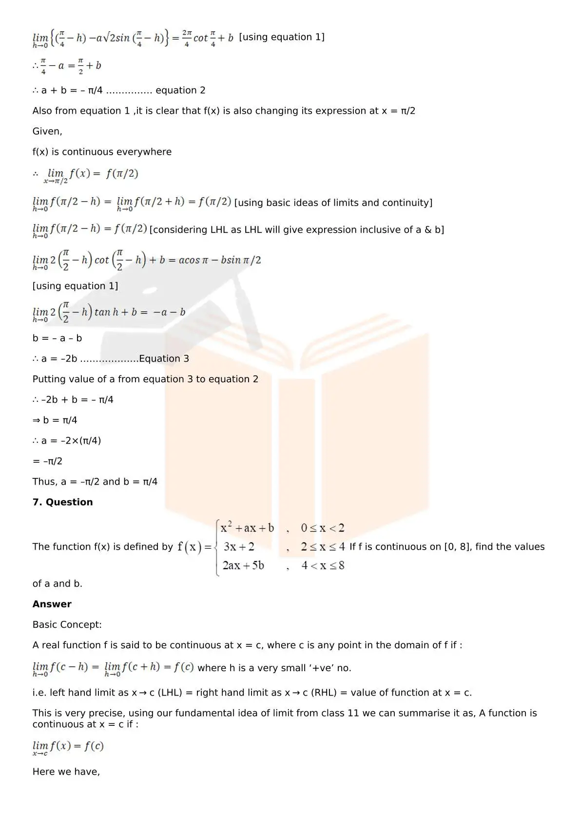 RD Sharma Solutions For Class 12 Maths Chapter 9 Continuity