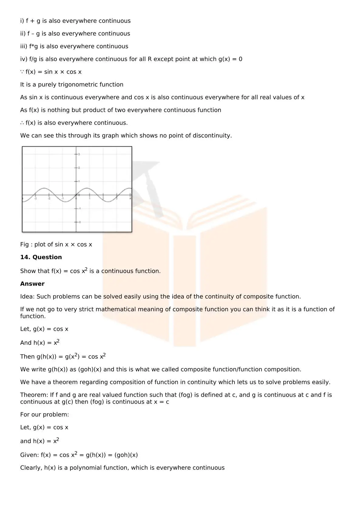 RD Sharma Solutions For Class 12 Maths Chapter 9 Continuity