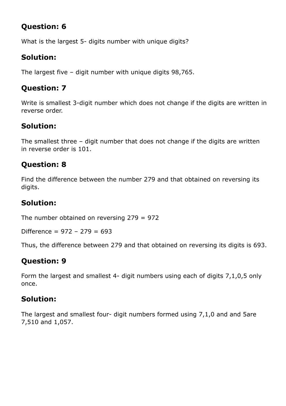 RD Sharma Solutions For Class 6 Maths Chapter 1