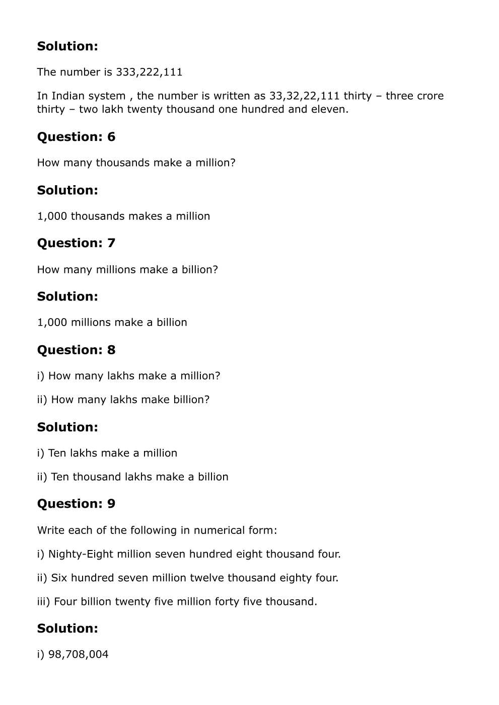 RD Sharma Solutions For Class 6 Maths Chapter 1