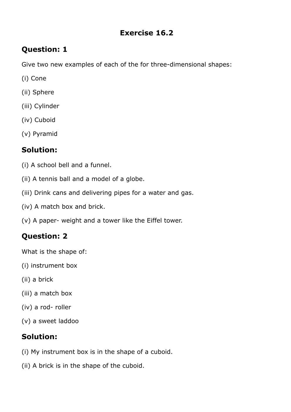 RD Sharma Solutions For Class 6 Maths Chapter 16