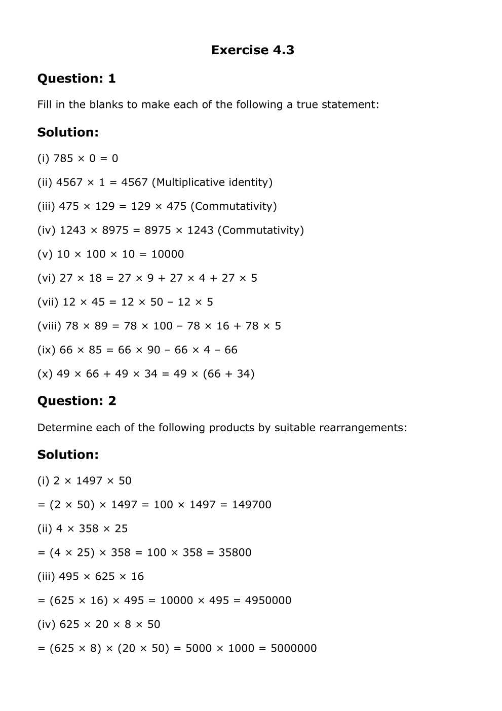 RD Sharma Solutions For Class 6 Maths Chapter 4