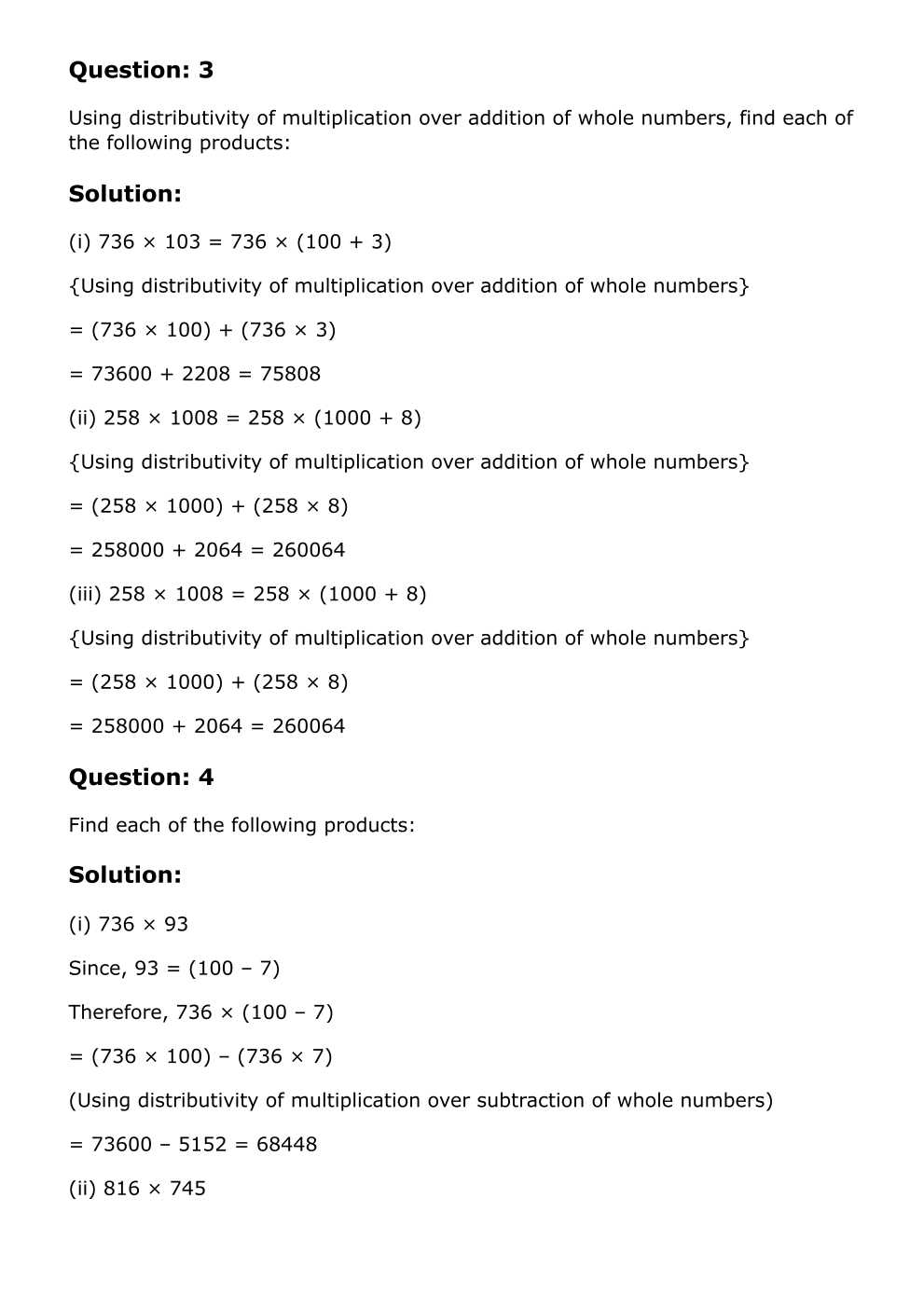 RD Sharma Solutions For Class 6 Maths Chapter 4