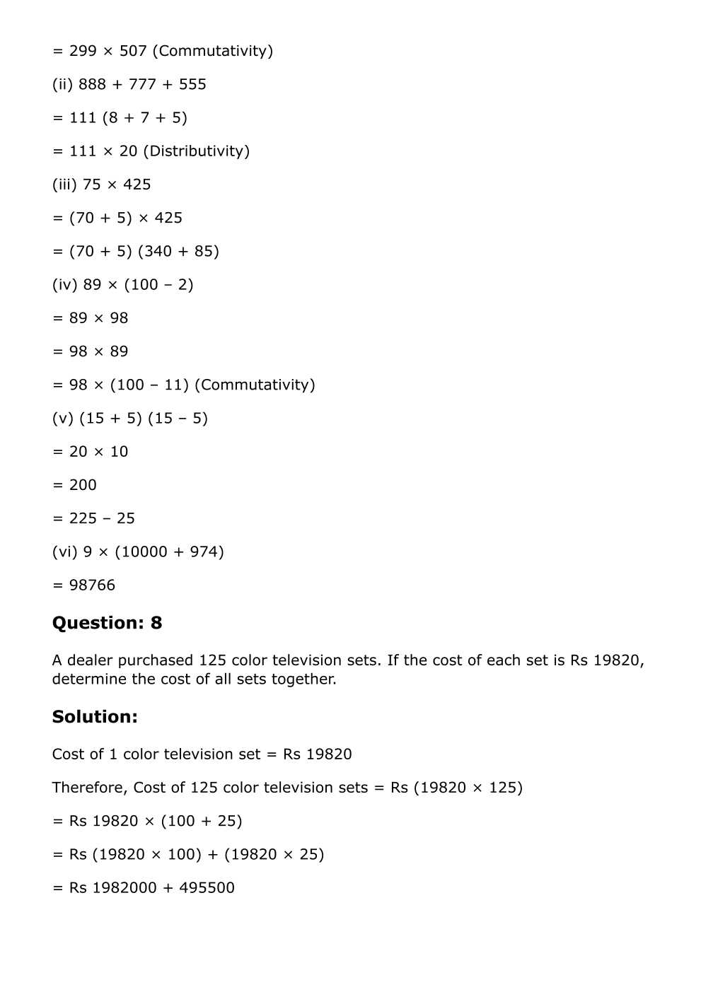 RD Sharma Solutions For Class 6 Maths Chapter 4