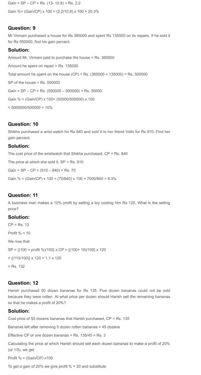 RD Sharma Solutions For Class 7 Maths Chapter 12