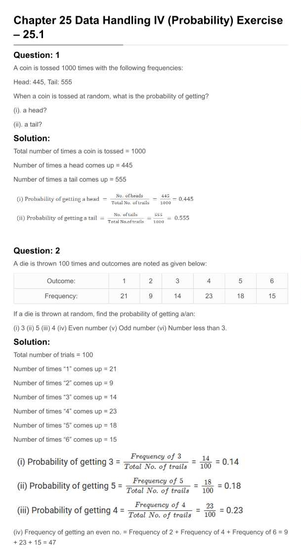 RD Sharma Solutions For Class 7 Maths Chapter 25