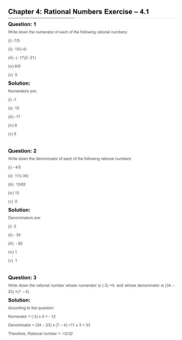 RD Sharma Solutions For Class 7 Maths Chapter 4