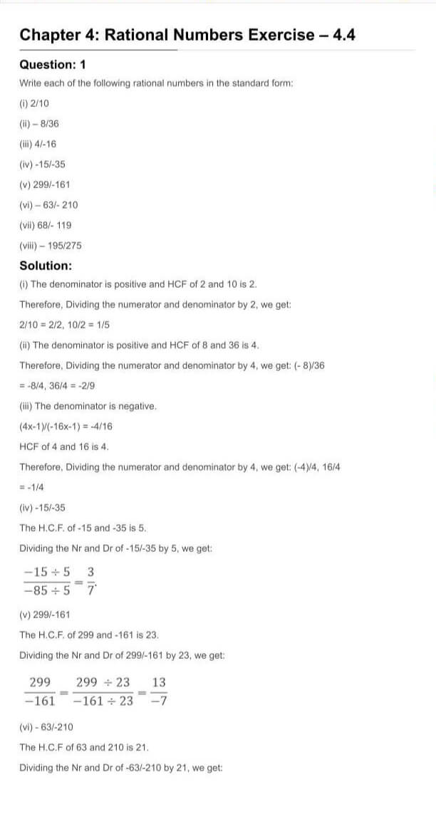 RD Sharma Solutions For Class 7 Maths Chapter 4