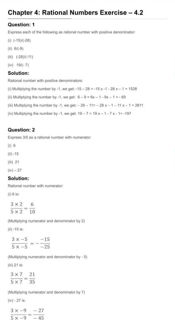 RD Sharma Solutions For Class 7 Maths Chapter 4