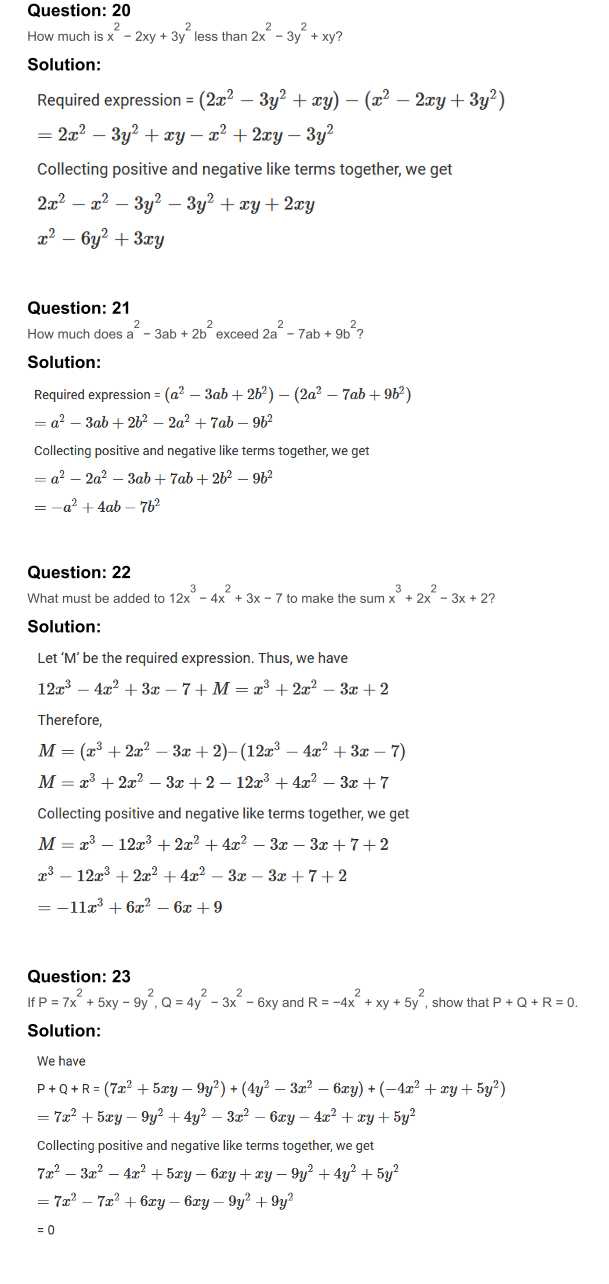 RD Sharma Solutions For Class 7 Maths Chapter 7