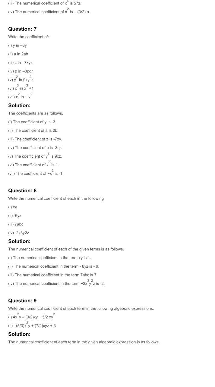 RD Sharma Solutions For Class 7 Maths Chapter 7