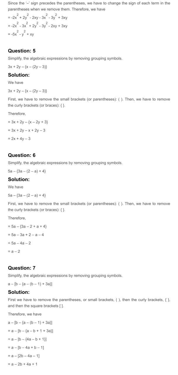 RD Sharma Solutions For Class 7 Maths Chapter 7