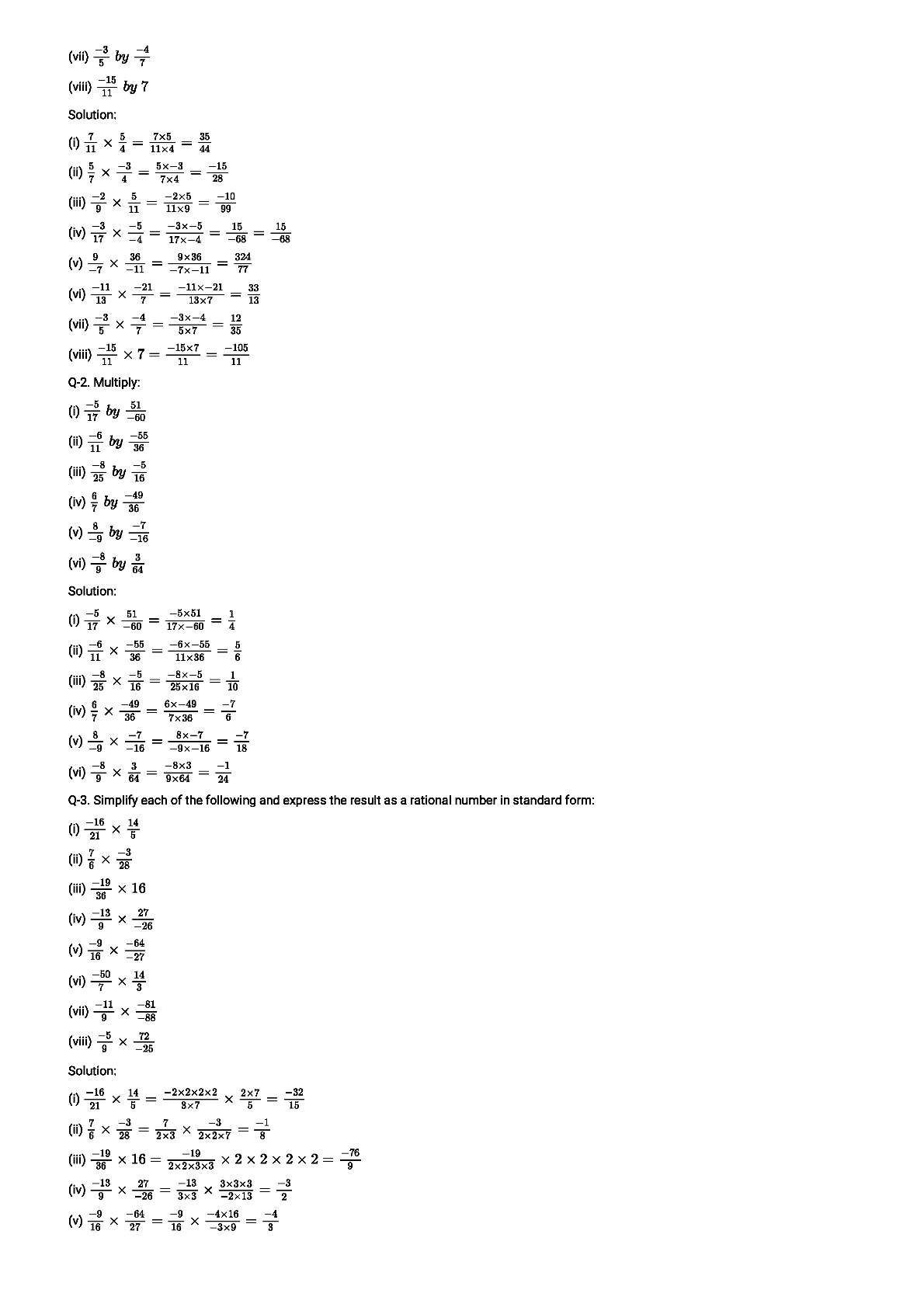 RD Sharma Solutions For Class 8 Maths Chapter 1