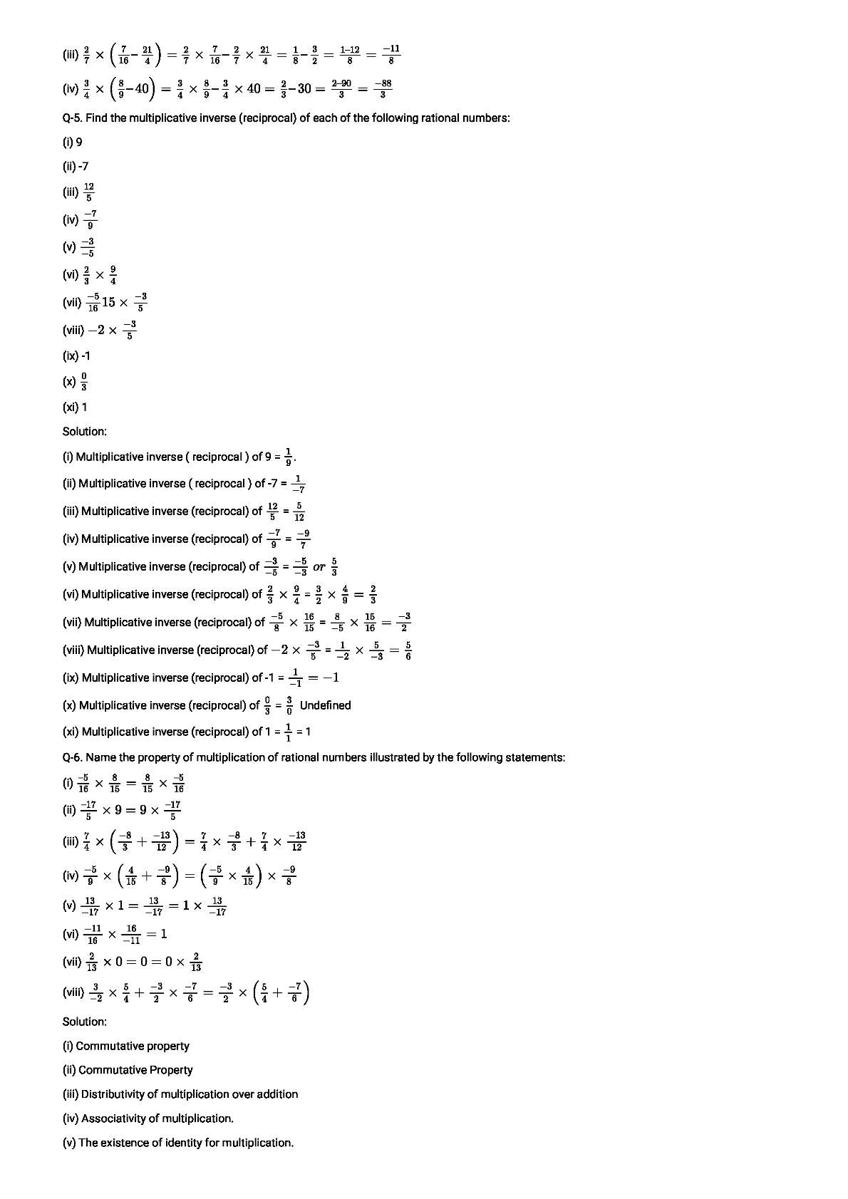 RD Sharma Solutions For Class 8 Maths Chapter 1