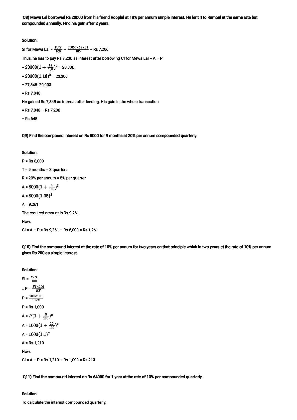 RD Sharma Solutions For Class 8 Maths Chapter 14