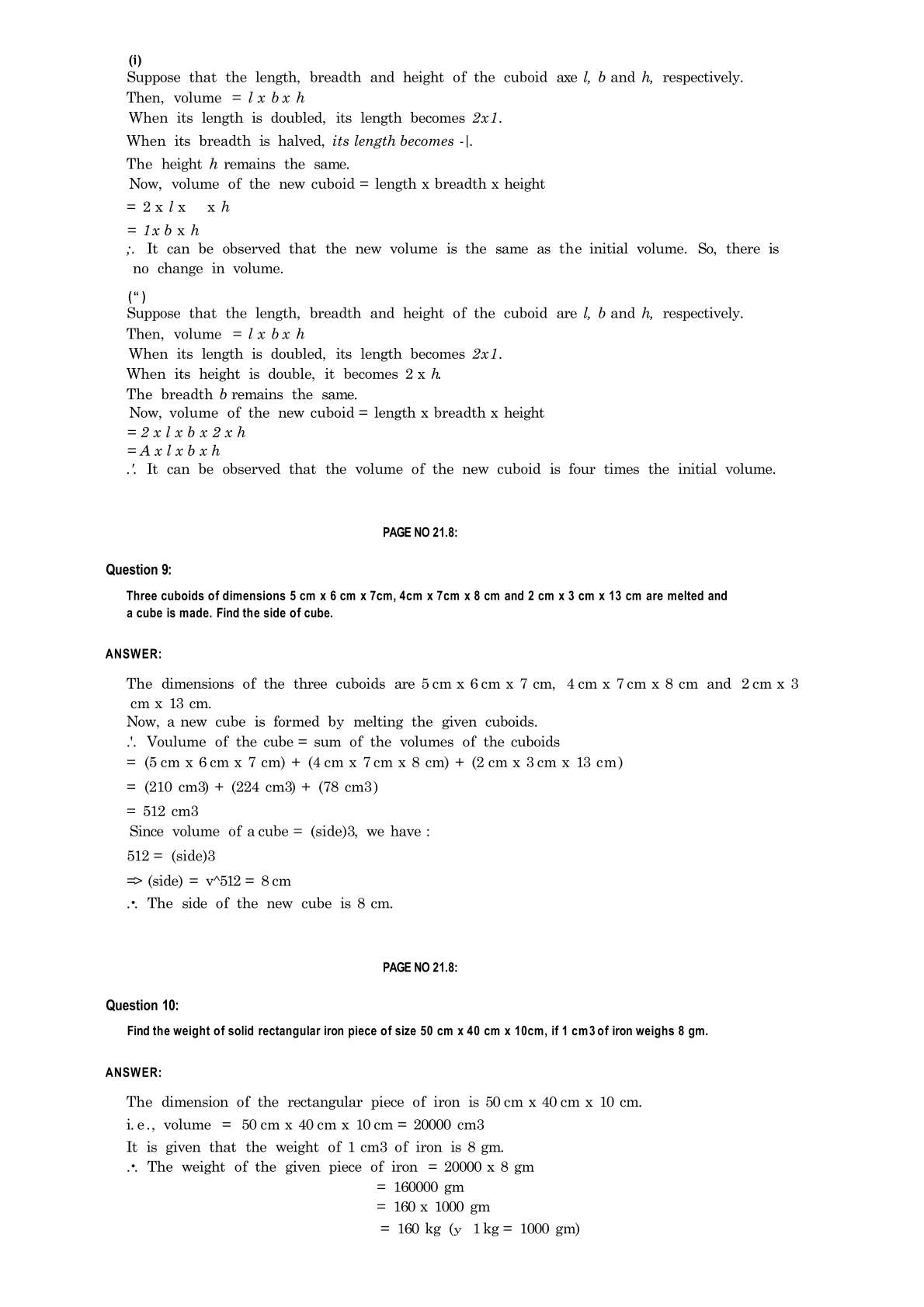 RD Sharma Solutions For Class 8 Maths Chapter 21