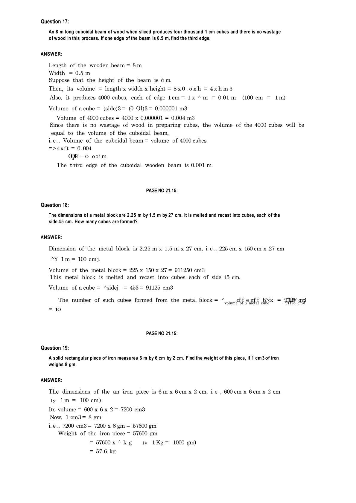 RD Sharma Solutions For Class 8 Maths Chapter 21