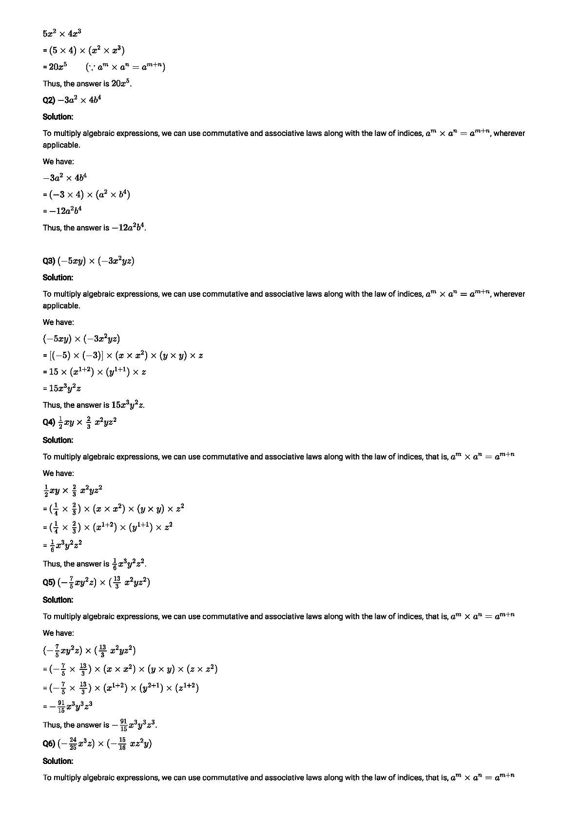 RD Sharma Solutions For Class 8 Maths Chapter 6