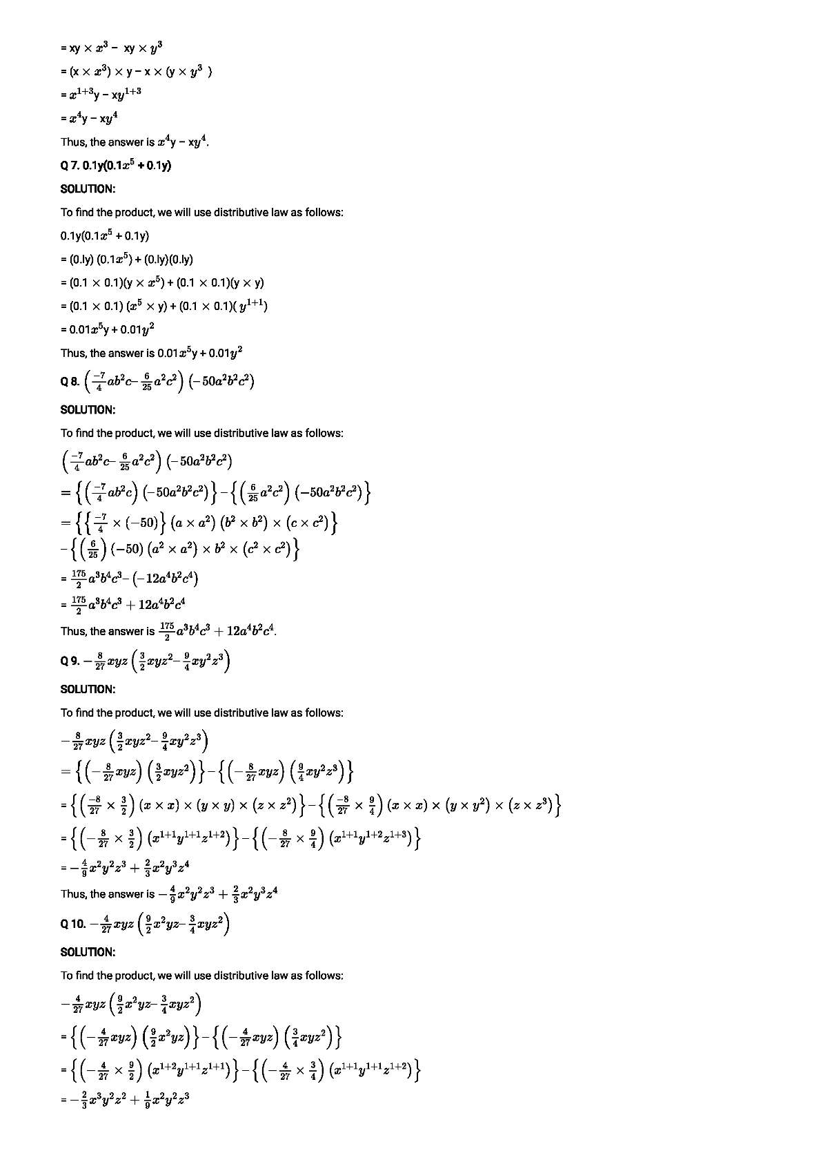 RD Sharma Solutions For Class 8 Maths Chapter 6