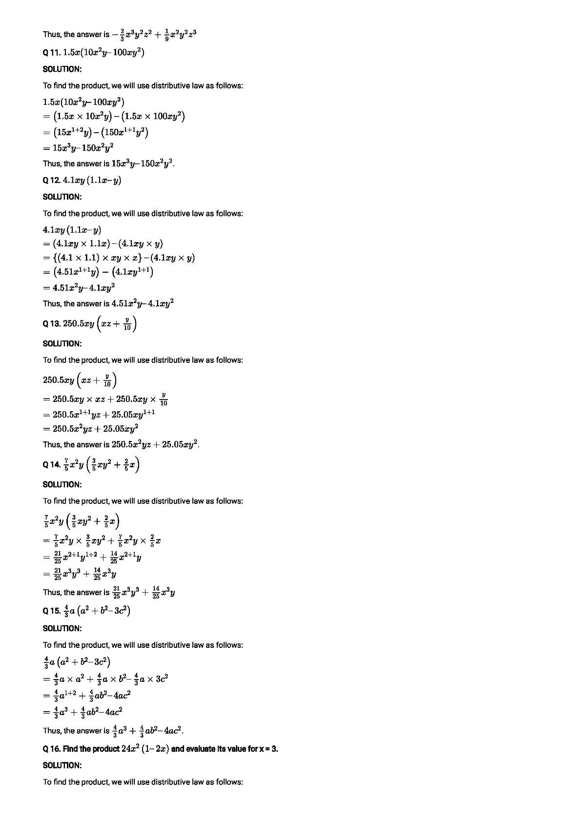 RD Sharma Solutions For Class 8 Maths Chapter 6