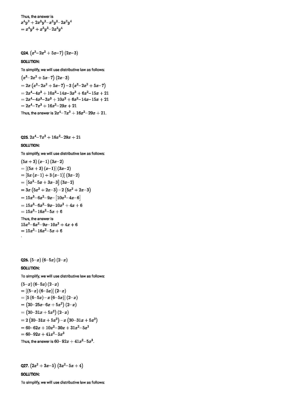 RD Sharma Solutions For Class 8 Maths Chapter 6